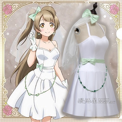 taobao agent LoveLive South Birds COS White Bridesmaid Dress Awaken Cosplay Costume Spot Female Wales House