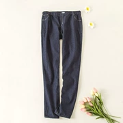 Của phụ nữ Châu Âu và Hoa Kỳ xuất khẩu khuyến mãi denim quần eo thẳng qua mỏng hoang dã jeans có kích thước lớn F302C