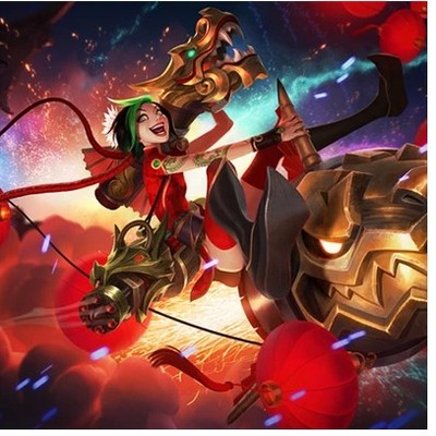 taobao agent LOL League of Legends Sheep Year Limited God Dragon Flame Jinks Jinx Cosplay clothing customization