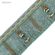 Кружевная кайма slow craftsman出口欧洲高端王后系列窗帘床品家具流苏毛边花边