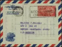 JA-YJ3 India 1970 Post Jane Tu-почтовая карта носорога для самолета, чтобы отправить Соединенные Штаты