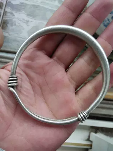 Династия Цин Сплошное серебряное браслет