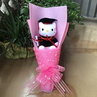 Phim hoạt hình đẹp gấu búp bê sô cô la bó hoa cộng với hai hoa thú nhận bạn gái món quà Ngày Valentine món quà sinh nhật hoa sáp