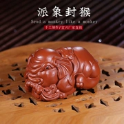 Yixing mới tím cát trà vật nuôi giống như khỉ khỉ sáng tạo làm bằng tay Zhu Mu khay trà hoàng đạo trang trí phụ kiện trà