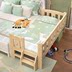 Đơn giản hiện đại gỗ rắn giường cũi trẻ em của lớp cô gái công chúa giường với hộ lan tôn sóng giường nhỏ đồ nội thất dân cư giường đơn Giường