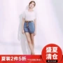 Dài loạt ● thương hiệu giảm giá của phụ nữ 2018 mới ren hàng đầu Hàn Quốc phiên bản của hoang dã tinh khiết màu áo thun voan mùa hè áo tay dài nữ