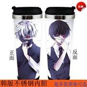 Tokyo Ghoul thể loại ly cách nhiệt của nước có thể được tùy chỉnh nghiên cứu gỗ hoạt hình Kirishima Đồng Hồng vận chuyển cartoon vàng xung quanh