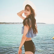 2017 Hàn Quốc chia cô gái mặc bikini áo tắm bikinii giảm béo bụng ngực nhỏ cao eo áo tắm