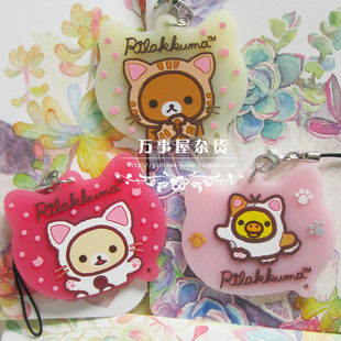 Ежедневно единичный массовый товар RILAKKUMA Easy bear резиновая подвеска полупрозрачный желе-класс серия кота
