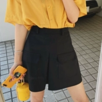 Черная цветная летняя юбка, мини-юбка для отдыха, сделано на заказ, высокая талия, 2019, А-силуэт