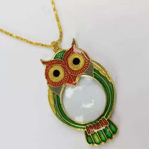 Портативная лупа, ожерелье, чтение, сова