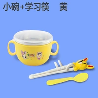 Маленькая миска+палочка для палочки желтый