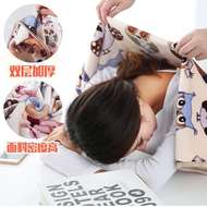 Dày flannel chăn điều hòa không khí phòng chăn chăn đôi đầu gối văn phòng bao gồm chân chăn giản dị sang trọng