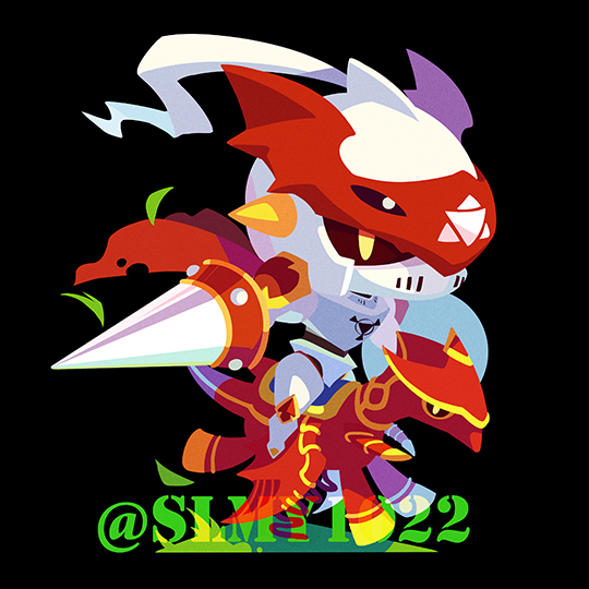 06. Duke & Granny【 goods in stock 】 Digimon / Digital Monster / two-sided Acrylic Pendant / Stickers