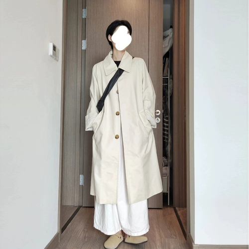 Осенний белый плащ, куртка, длинное японское пальто для отдыха, коллекция 2023, подходит для подростков, средней длины