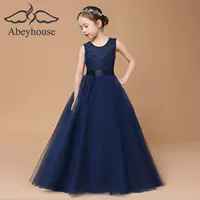 Trẻ em ăn mặc nữ sàn catwalk công chúa váy dài hiệu suất đàn piano quần áo hoa cô gái ăn mặc cô gái buổi tối ăn mặc hiệu suất giai đoạn chân váy trẻ em