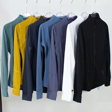 Куртка для йоги 休闲运动健身外套女define开衫无帽外套磨毛瑜伽服女士夹克修身