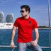 Áo thun nam ngắn tay trung niên nam thêu cotton ve áo polo nam màu rắn kinh doanh cha mùa hè cha áo thun - Polo store t shirt Polo