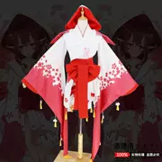 Bộ phận Netease Yin Yang, vị thần theo phong cách SR Peach Blossom Demon không đánh thức kimono COSPLAY quần áo trò chơi hoạt hình - Cosplay