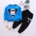 Girls 1 Fall 0 Winter 2 Baby Girl Children 3 Years and Half 4 Children Plus Velvet Baby Baby Sweater Two Piece Set Tide 5 Phù hợp với trẻ em