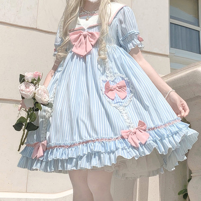 taobao agent Genuine design cute summer short sleeve dress, Lolita style, Lolita OP