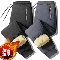 Бархатные демисезонные утепленные штаны для отдыха, свободный прямой крой, большой размер