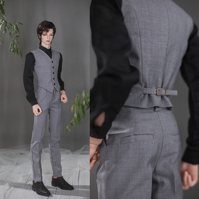 taobao agent BJD baby clothing SD17-Uncle [Customized] Light gray wild basic vest+trousers