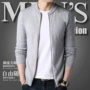New knit cardigan nam thanh niên mùa xuân và mùa thu Hàn Quốc phiên bản của dây kéo áo len bên ngoài dòng áo Slim mỏng đẹp trai nam áo khoác quần áo thể thao
