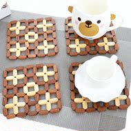 Nhật bản-phong cách tre placemat cách nhiệt pad vuông bộ đồ ăn tấm bảng pad pad chống nóng pad nồi pad bát mat bảng mat