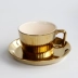 Cốc cà phê gốm đơn giản Bắc Âu và đĩa đặt ly cà phê mạ vàng cốc gia đình cốc sữa cốc cốc buổi chiều - Cà phê Cà phê
