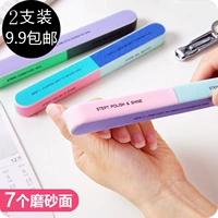 Sáng tạo in ấn nail tập tin đánh bóng chà nhám bảy mặt đánh bóng, móng tay công cụ nail file sửa chữa móng tay đèn led làm nail