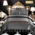 Châu âu giường váy loại giường bìa bộ bốn bộ bông cotton sáu bộ của ren màu rắn giường đôi cung cấp 1.8 m Váy Petti