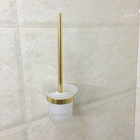 Освобождение золотой туалетной щетки набор интегрированной полки ванной комнаты, полка для ванной комнаты для туалетной очистки