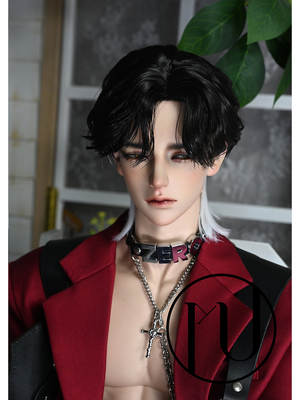 taobao agent [MU Twilight] BJD hand -changing hair hook forehead soft high -temperature silk wolf -tailed baby with a styling wig