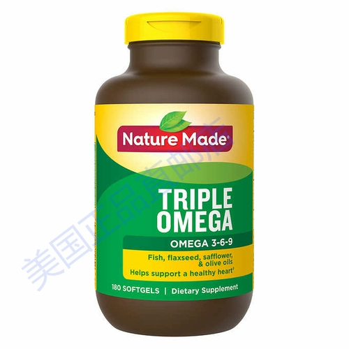 [U.S. Direct Prail] Nature Made® Lai Cui Mei® три раза Omega Liquid Soft Capsules-180 Capsules