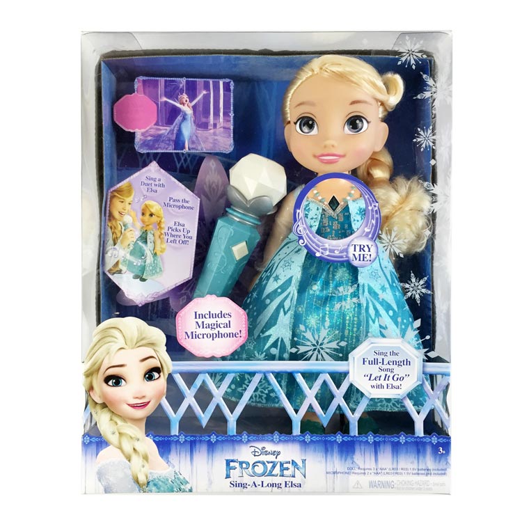 disney frozen sing along elsa doll with microphone