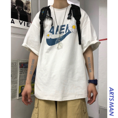 Harajuku style Daisy short sleeve white T-shirt for boys