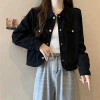 Черная короткая мини-юбка, куртка, большой размер