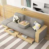 Sofa kích thước nhỏ không gian gấp đa chức năng sofa giường đôi sử dụng lưu trữ lưu trữ phòng khách đơn đôi - Ghế sô pha ghế thư giãn phòng khách