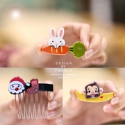 Hàn Quốc phụ kiện tóc acrylic Giáng sinh mỏ vịt clip bangs clip tóc chải lược chải chuốt bên clip headband thỏ kẹp tóc - Phụ kiện tóc