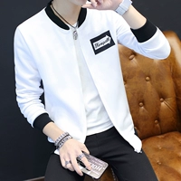 Mùa thu đồng phục bóng chày nam Hàn Quốc cardigan hoodie áo len thủy triều nam quần áo thanh niên sinh viên trai áo trắng bomber jacket nam