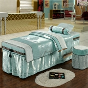 Châu Âu cao cấp bông denim bedspread thẩm mỹ viện làm đẹp với trải giường massage vật lý trị liệu có thể được tùy chỉnh với lỗ 4 - Trang bị tấm