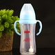 Trẻ sơ sinh bé bình sữa cỡ nòng rộng có ống hút bằng silicon núm vú uống nước PP chai nhựa chống rơi - Thức ăn-chai và các mặt hàng tương đối