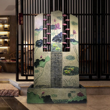 Большой китайский фонтан с водой, офис отеля, аквариум, бонсай, увлажняющий домашние украшения