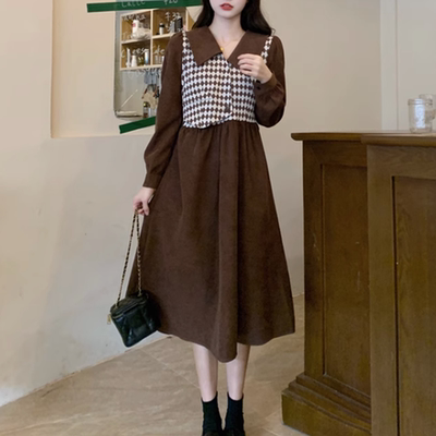 taobao agent Sexy demi-season retro dress, elegant set, plus size, french style