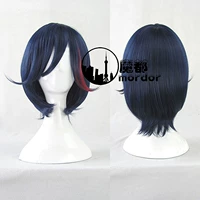 Anime cosplay tóc giả màu xanh đen 35cm 18inch Tóc ngắn - Cosplay đồ cosplay sexy