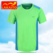 LAKAITO Luo Kaitu cung cấp ngoài trời quần áo mùa hè nhanh khô quần áo nam ngắn tay cổ tròn nhanh quần áo thể thao cưỡi quần áo - Quần áo ngoài trời