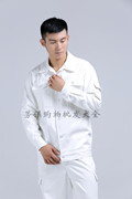 Đặc biệt hàn overalls đa túi phù hợp với nam vải cotton bông overalls bảo hiểm lao động dày thợ hàn quần áo trắng