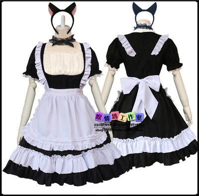 taobao agent Black and white socks, cute sexy dress, clothing, cosplay