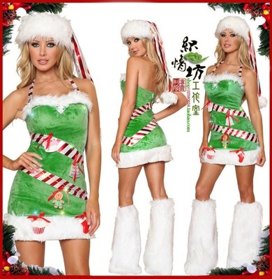 taobao agent Hot sale 2018 new Christmas costume COS Christmas tree Christmas service for Christmas performances, women adults